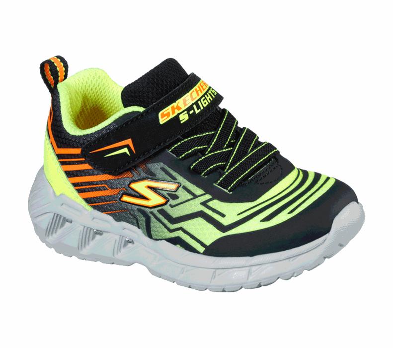 Skechers Pojkar Svarta/Gula Sneakers - S Lights: Magna-Lights - Bozler - Sverige (NMVOE-0614)